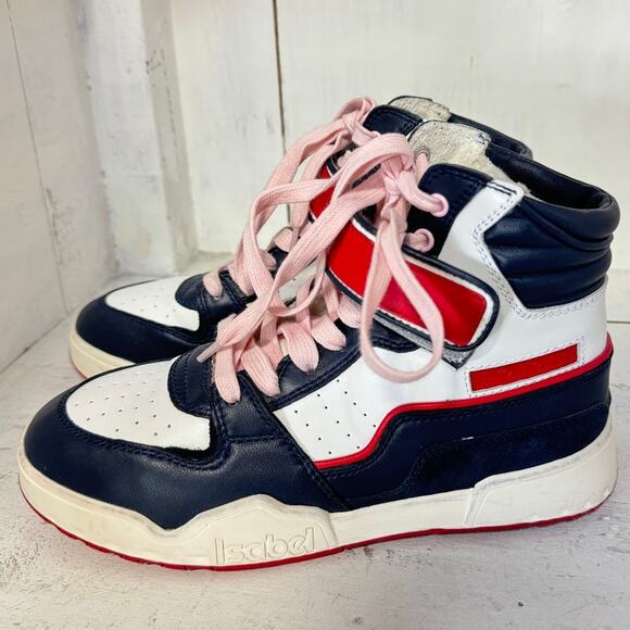 Isabel Marant Red and Navy Athletic Shoes - Picture 4 of 8